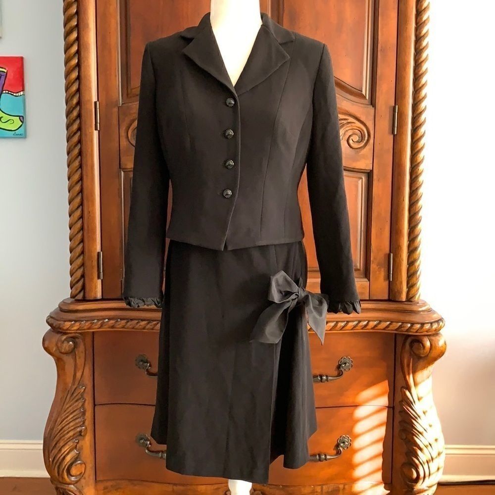 Cynthia Howie black skirt suit- 6P